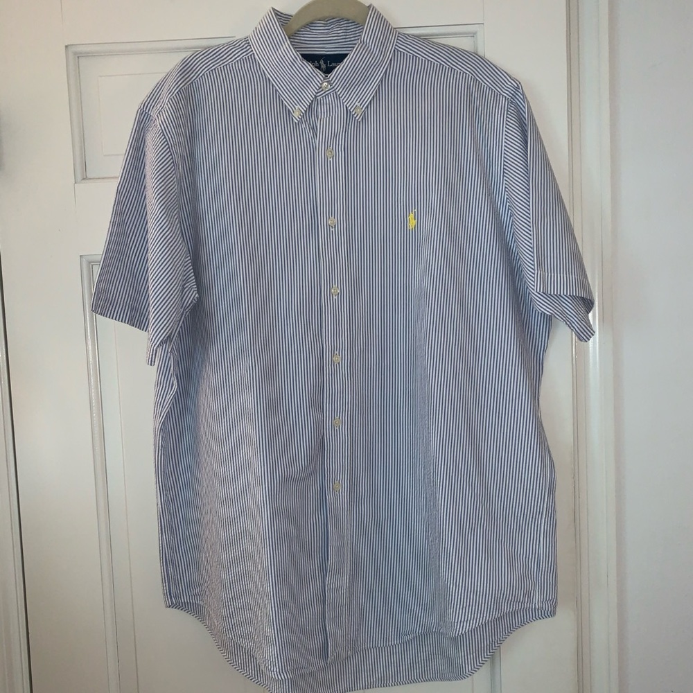 Ralph Lauren Seer Sucker Short Sleeve Polo